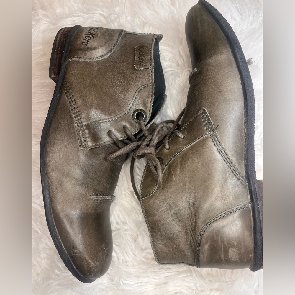 Kickers Men's Brown Leather Chukka Boots - Picture 2 of 5